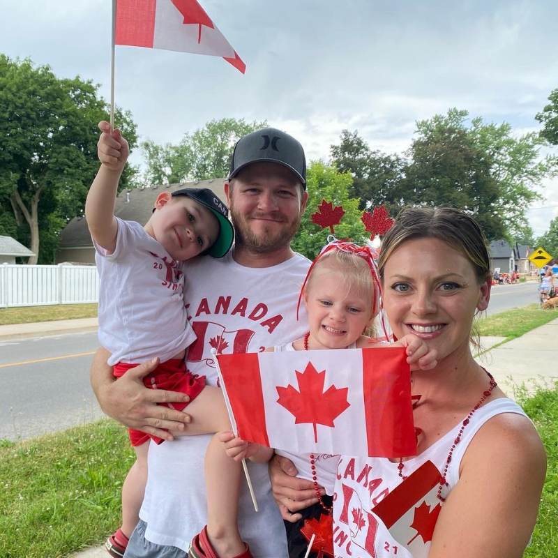 Family Enjoying Canada Day 