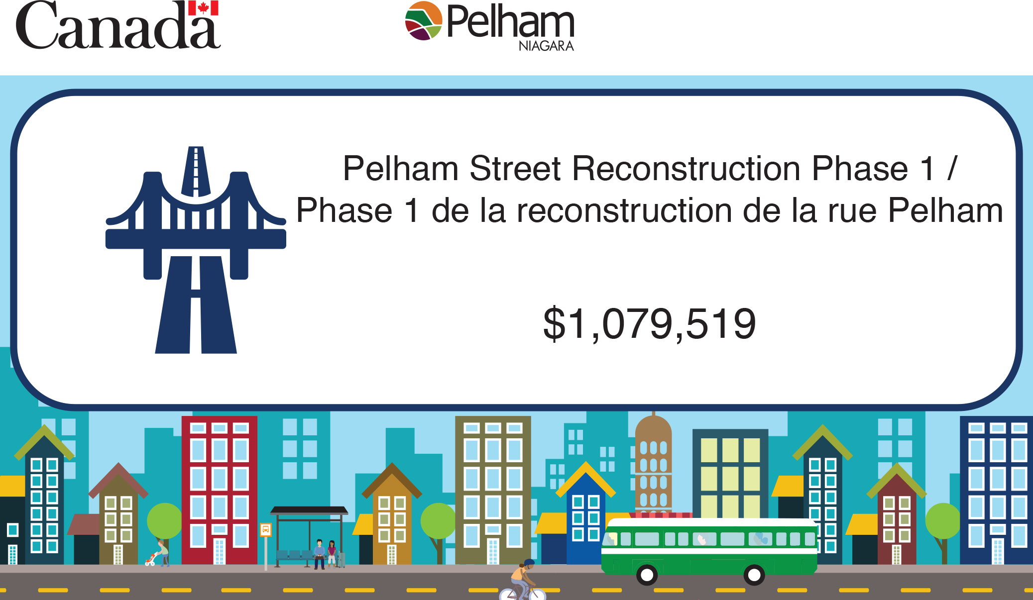 gas tax digital sign for pelham street reconstruction
