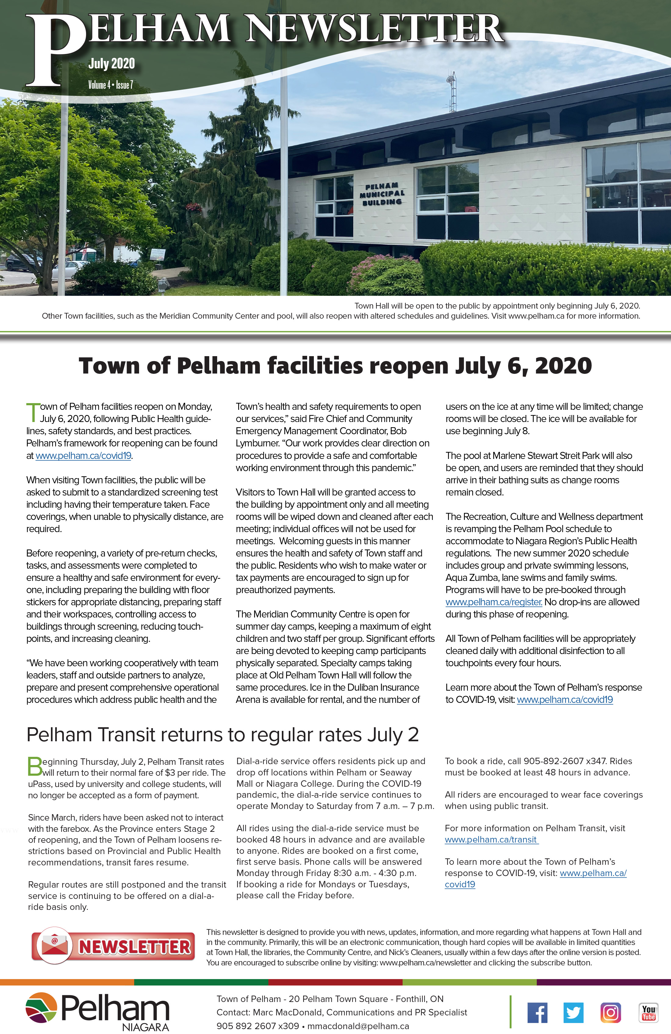 july newsletter front page