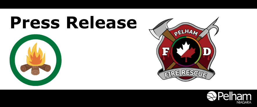 Burn Ban lifted with image of fire hall crest