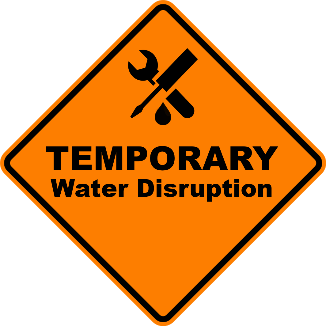 water disruption sign
