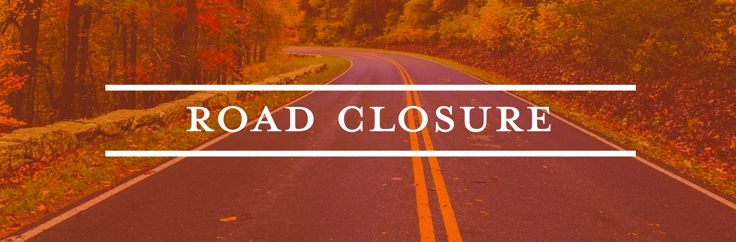 road closure text 