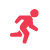 icon of running red man