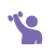 icon of purple man lifting a weight