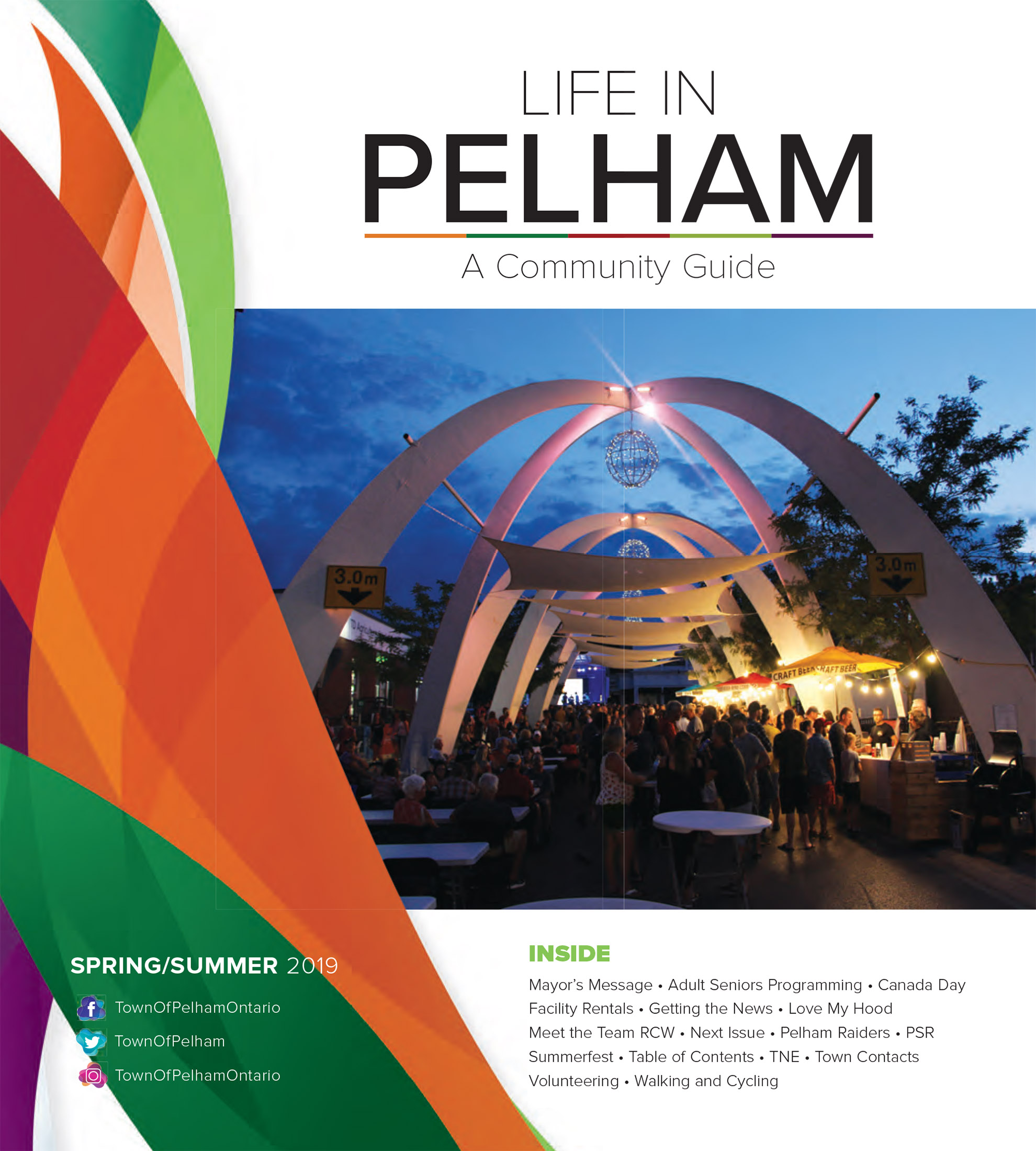 guide cover with pelham arches lit up at dusk