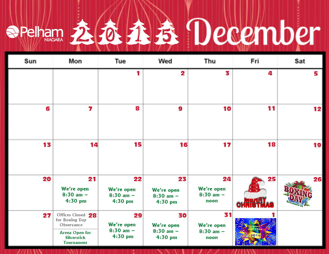 2015 Holiday Calendar