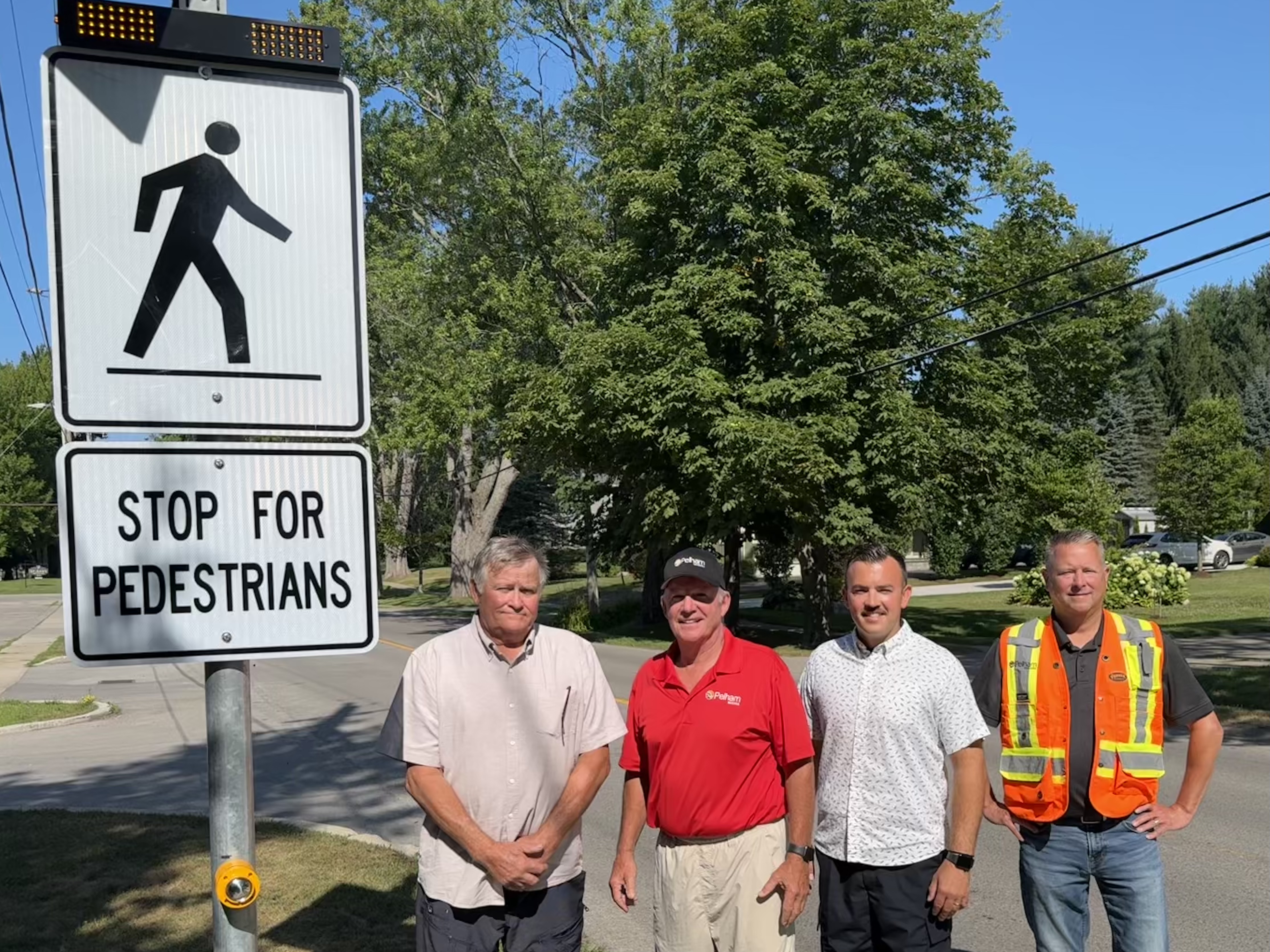 Mayor and Ward 1 councillors at the flashing PXO